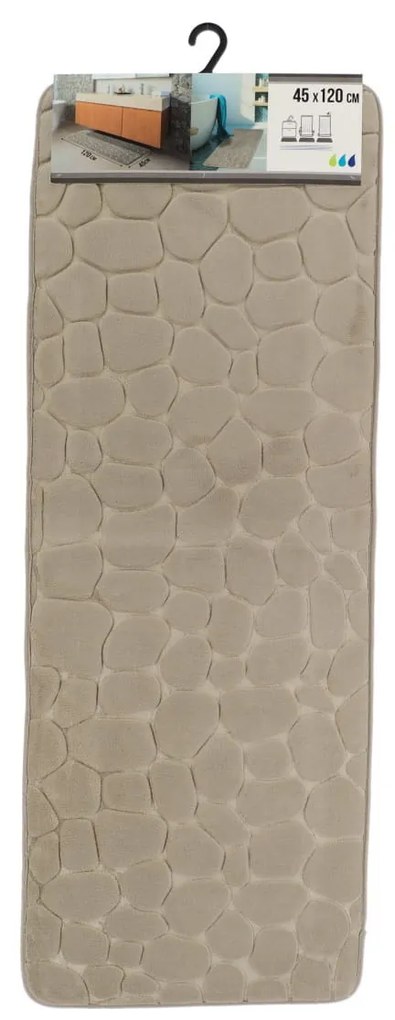 TENDANCE Predložka do kúpeľne Stones, 45x120 cm, béžová