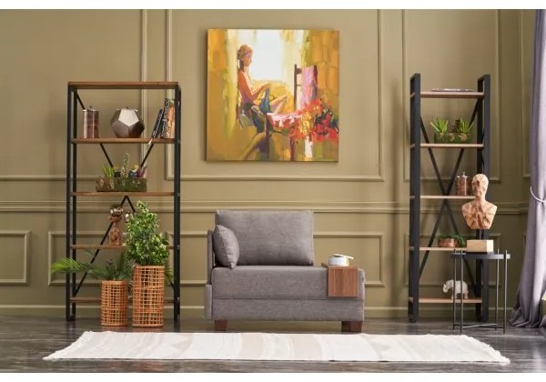 Rohové kreslo TULA, ľavé, hnedé