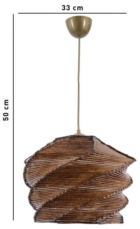 Svetlohnedé závesné svietidlo ø 32 cm Ruche – Opviq lights