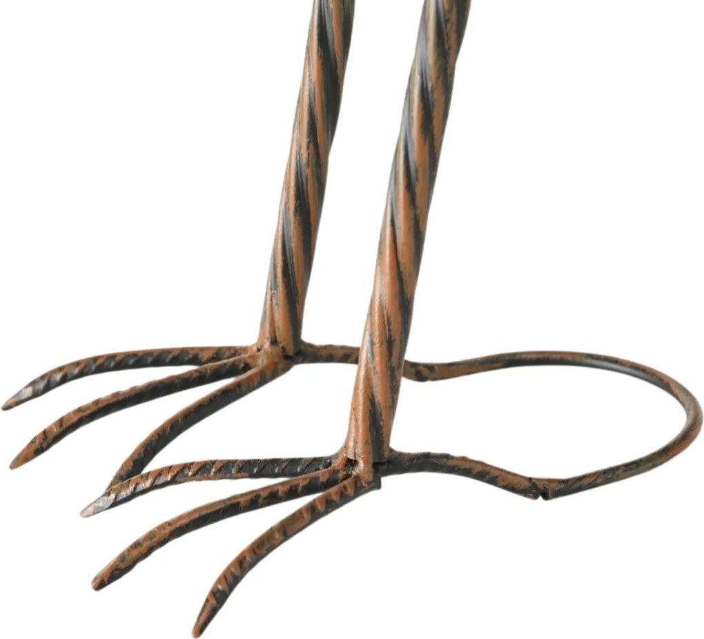 Záhradná kovová figúrka Peafowl Duo, 78 cm, zelená/modrá