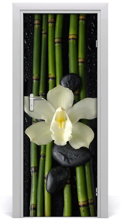 Fototapeta samolepiace Orchidea a bambus 75x205 cm