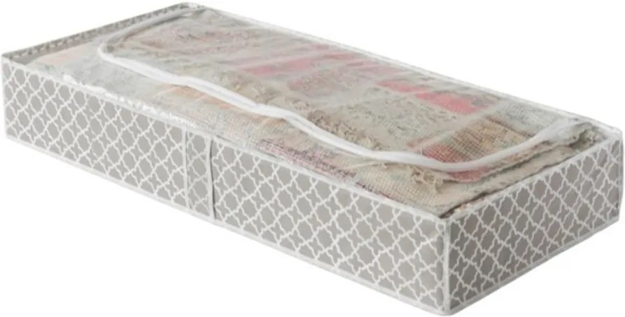 Béžový úložný box pod posteľ Compactor, dĺžka 107 cm
