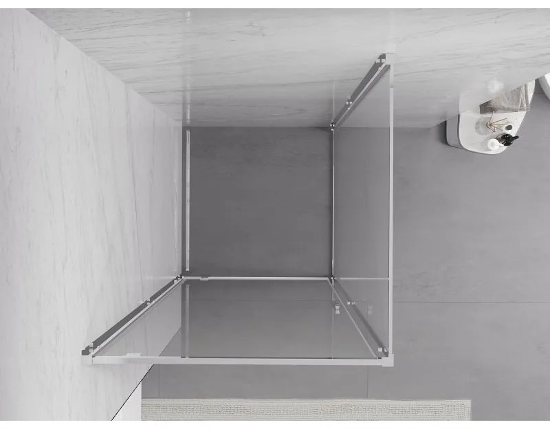 Mexen Exo, sprchovací kút s krídlovými dverami 95 x 95 cm, 6mm číre sklo, chrómový profil, 8181-095-095-01-00