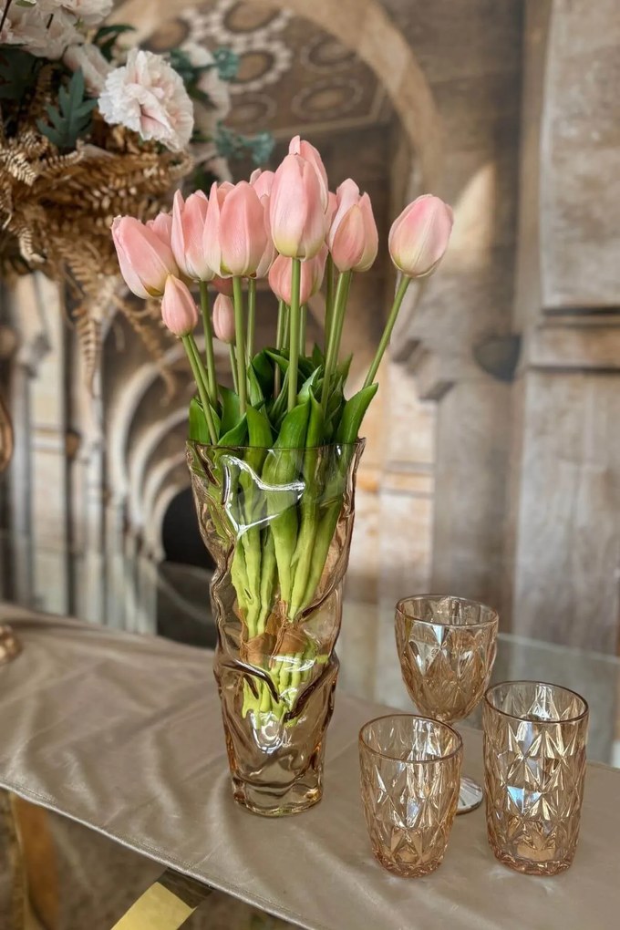 Dizajnová sklenená váza 32cm