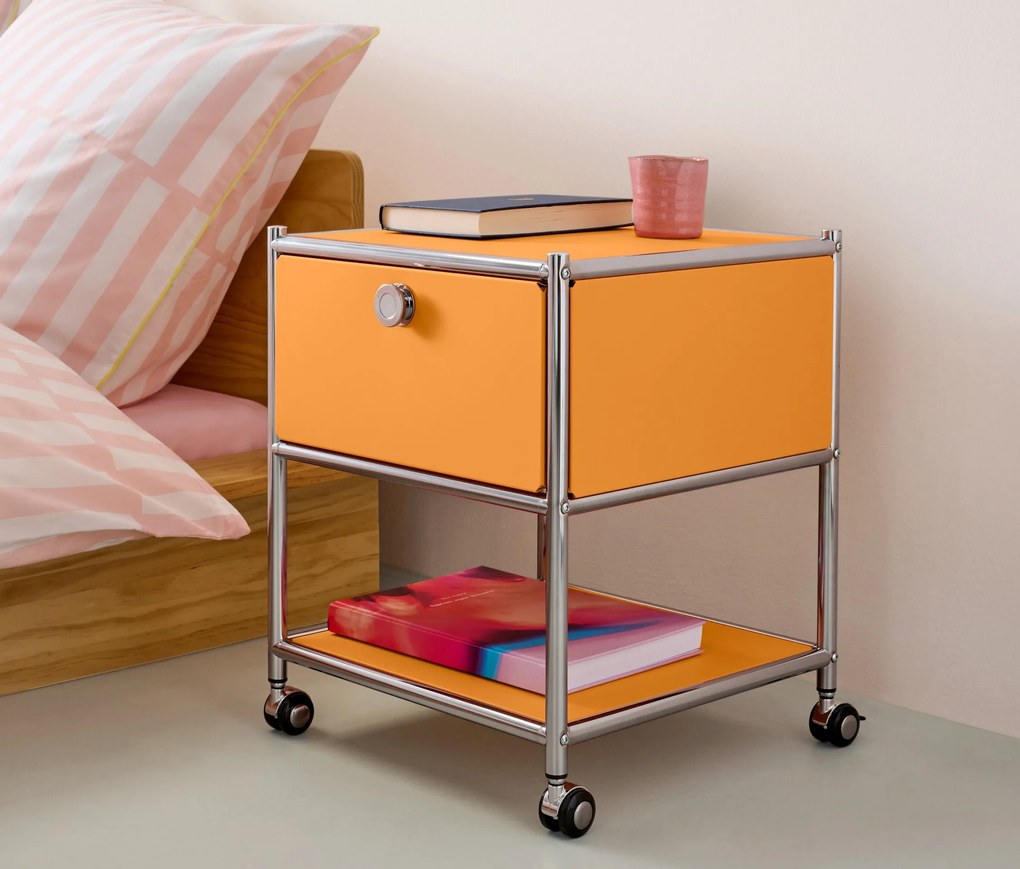 Kovový nočný stolík so zásuvkou »CN3«