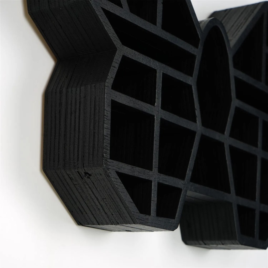 Nástenná polica CRY007-S čierna