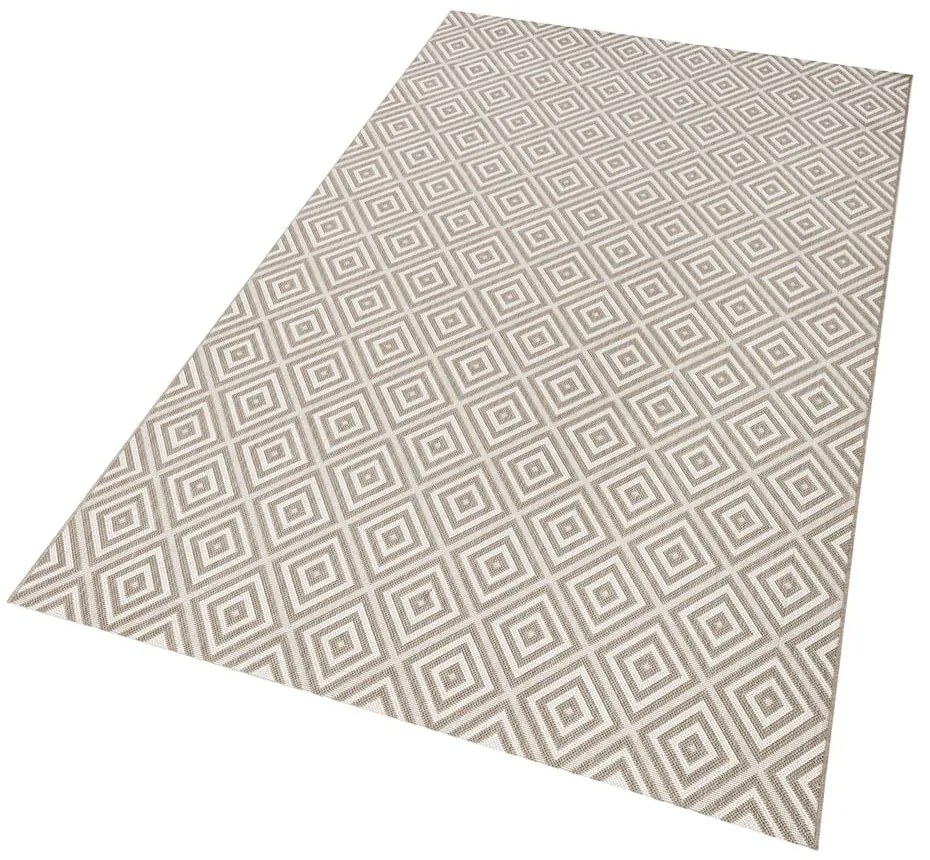 Sivý vonkajší koberec NORTHRUGS Karo, 200 × 290 cm