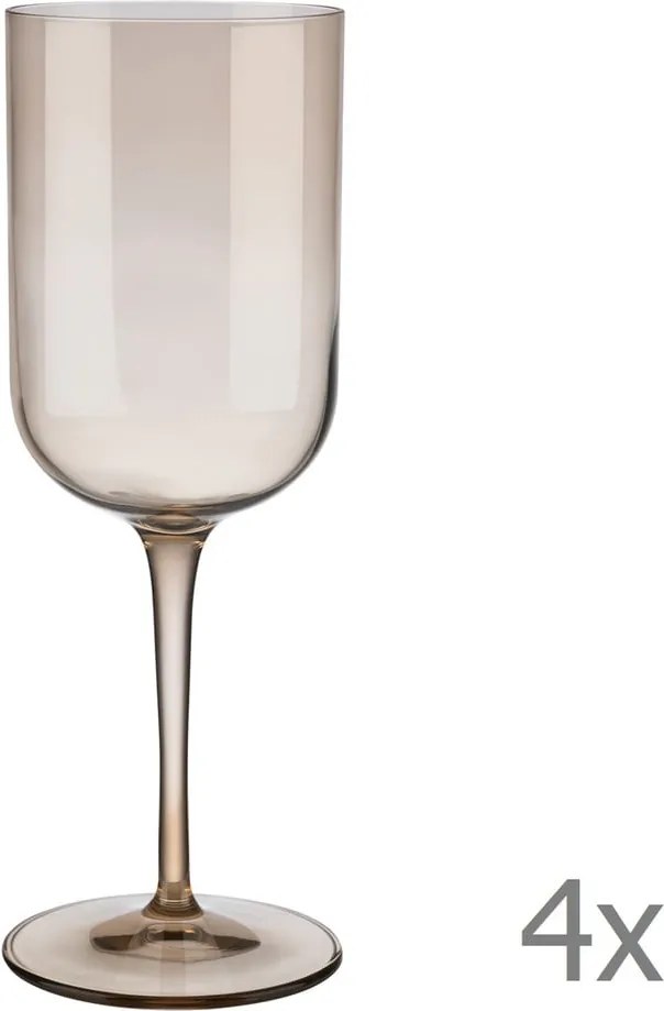 Súprava 4 hnedých pohárov na červené víno Blomus Mira, 400 ml