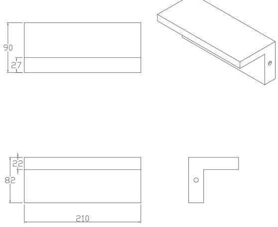 LED Vonkajšie nástenné svietidlo TESA LED/10W/230V IP54 čierna