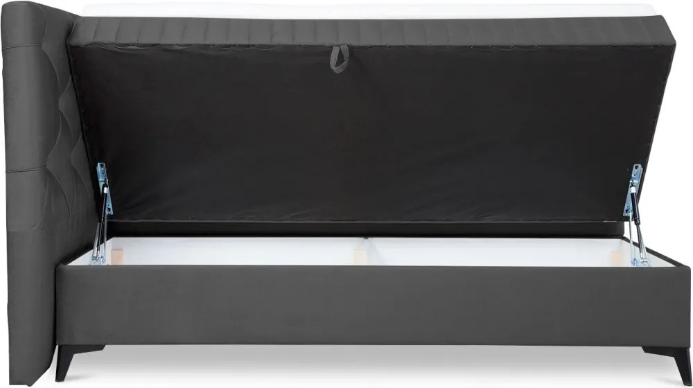 Posteľ Lusaka 180x200 cm, stredne šedá látka