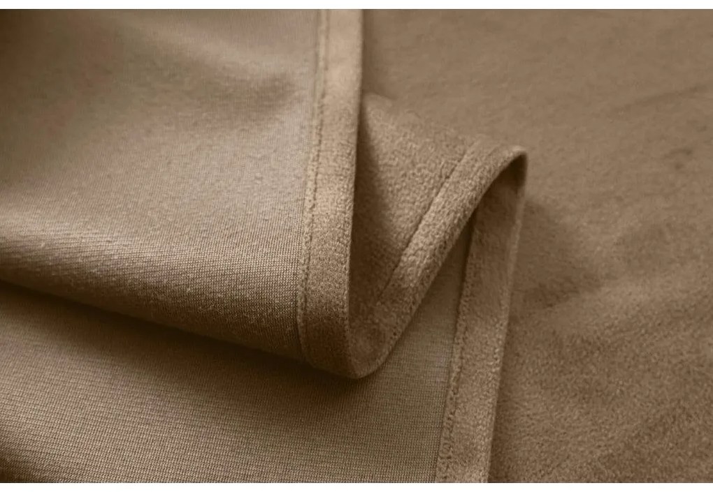 Svetlohnedý zatemňovací záves VELVET 140x250 cm Zavesenie: Kovové krúžky