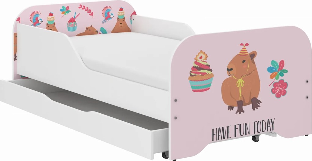 Wooden Toys Detská posteľ MIKI 160x80 KAPIBARA COOKIES