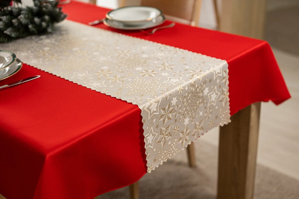 Dekorstudio Luxusný Vianočný behúň na stôl s hviezdami - zlatý SW29 Rozmer behúňa (šírka x dĺžka): 40x110cm