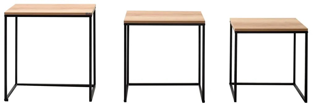 Skladací stôl SHP 933 Black, 3 ks