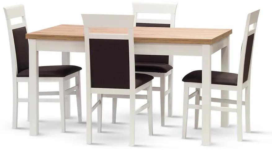Stima stôl W 23 Odtieň: Dub Wotan, Odtieň nôh: Biela, Rozmer: 160 x 80 cm +40 cm