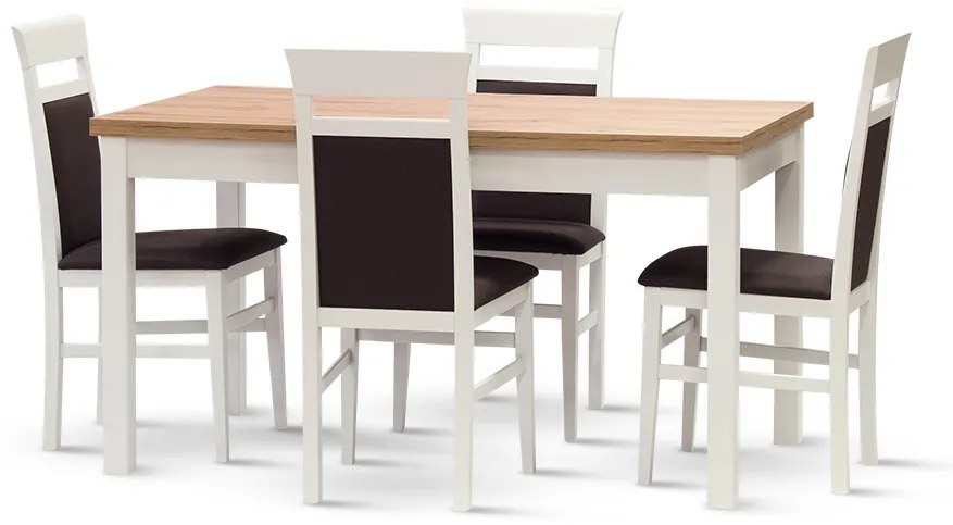 Stima stôl W 23 Odtieň: Dub Wotan, Odtieň nôh: Čierna, Rozmer: 120 x 80 cm + 40 cm