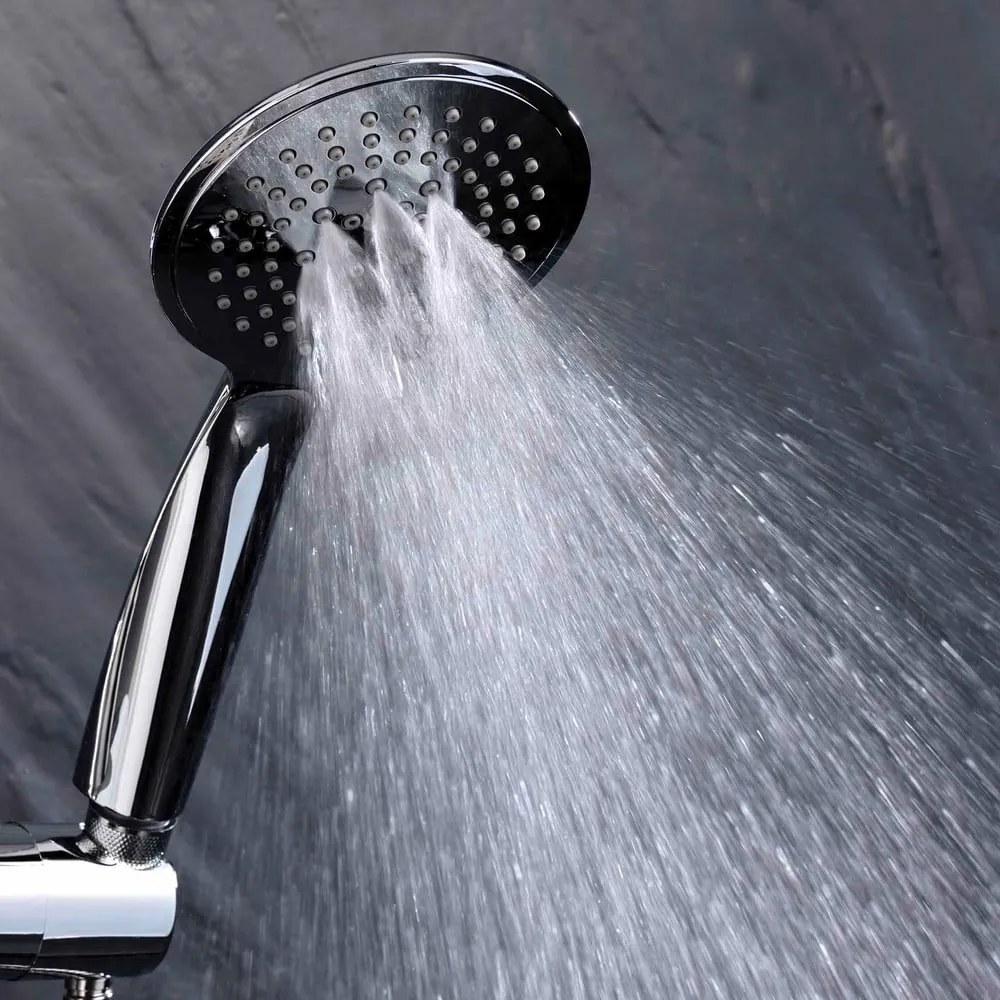 Plastová sprchová súprava v matne striebornej farbe s ručnou sprchou 70 cm Hydro – douceur d'intérieur