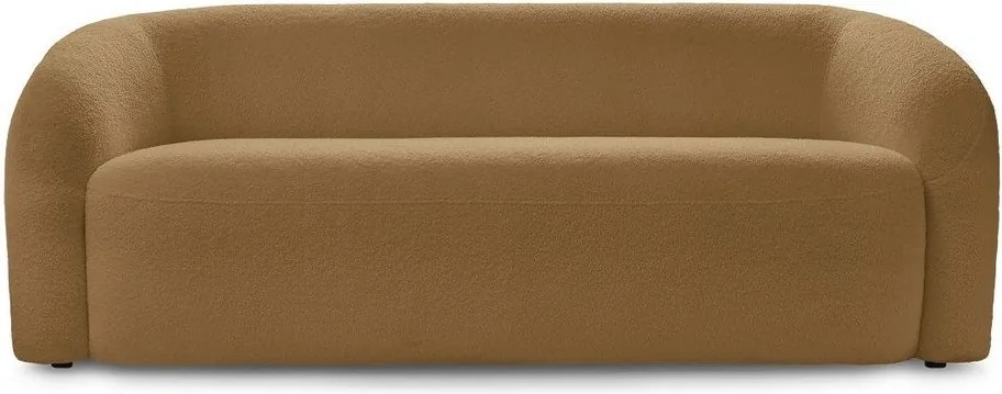 Pohovka z textílie buklé v horčicovej farbe 193 cm Elina – Bobochic Paris