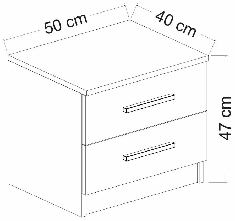 Nočný stolík Bubose 3 (biela). Vlastná spoľahlivá doprava až k Vám domov. 1094444