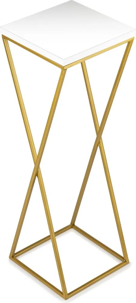STOJAN NA KVETINÁČ LOFT6 70X24X24 CM ZLATÁ/BIELA