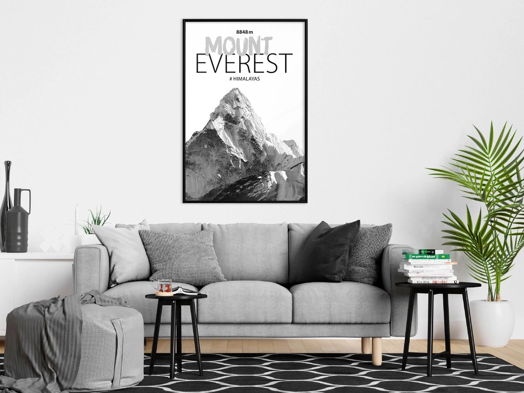Artgeist Plagát - Mount Everest [Poster] Veľkosť: 20x30, Verzia: Zlatý rám s passe-partout