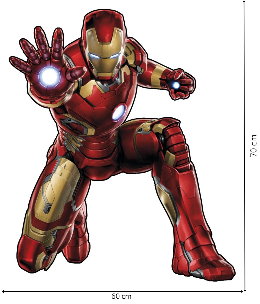 Iron Man - textilná nálepka na stenu