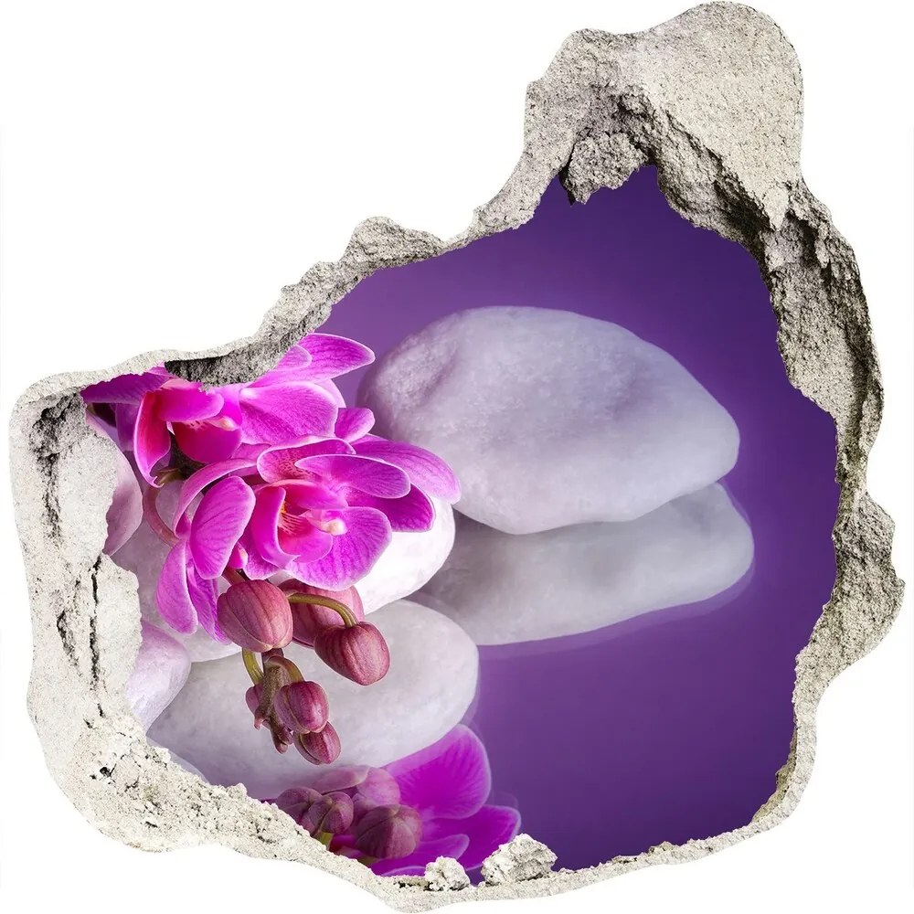 Nálepka fototapeta 3D výhľad betón Orchidea nd-p-95985496
