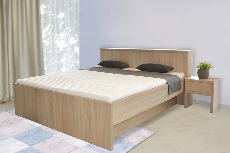 Ahorn TROPEA BOX PRI HLAVE - posteľ s praktickým úložným boxom za hlavou 80 x 200 cm, lamino
