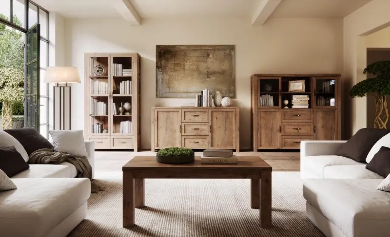 Vitrína Nevada W2D, dub lefkas ciemny