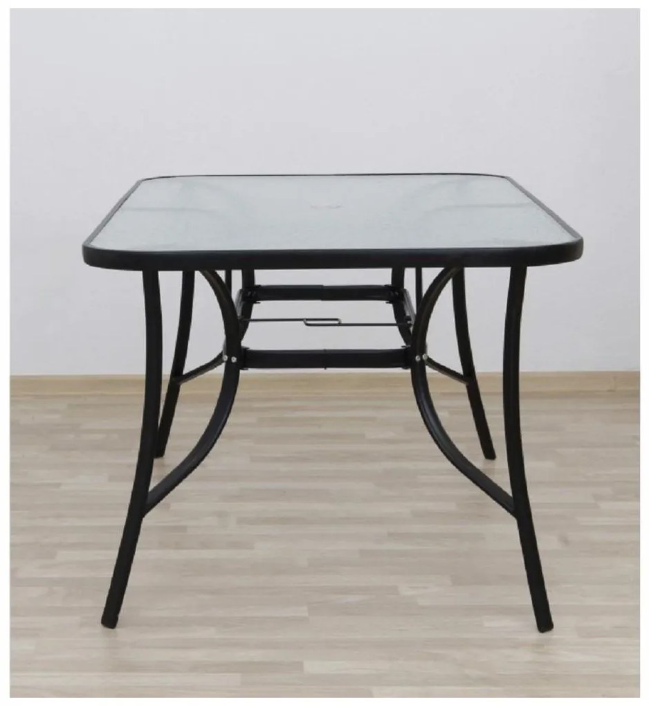 Tempo Kondela Jedálenský stôl, tvrdené sklo/oceľ, 150x90 cm, PASTER