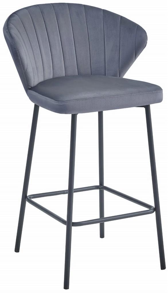 Barová stolička GATTA - tmavosivá