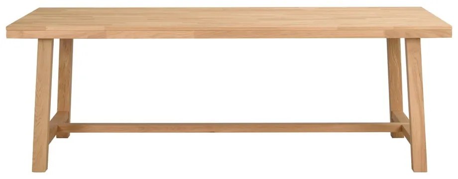 Jedálenský stôl z brúseného dubového dreva Rowico Brooklyn, 220 x 95 cm
