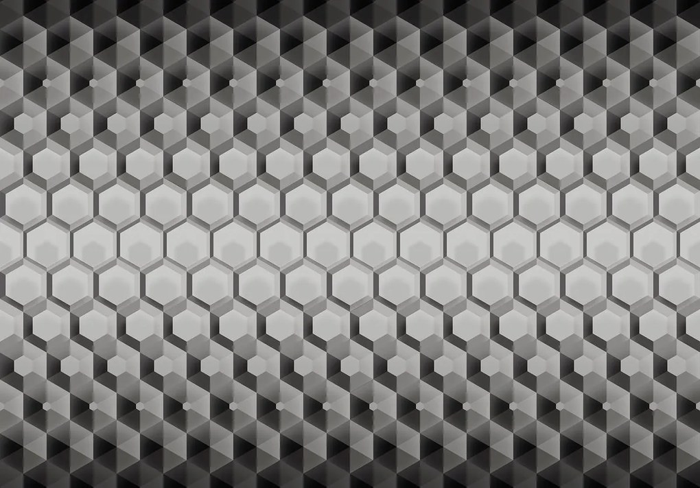 Fototapeta - 3D šesťuholníky (254x184 cm)