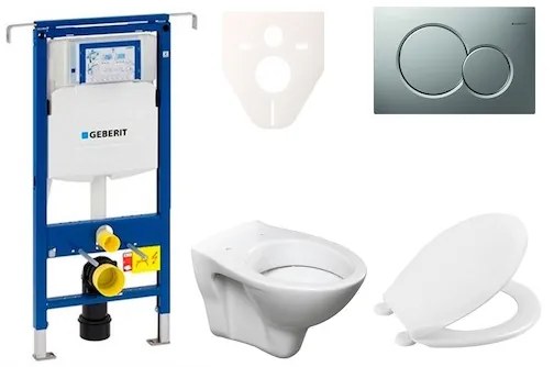 Cenovo zvýhodnený závesný WC set Geberit do ľahkých stien / predstenová montáž + WC Ceramia S-Line Pro 111.355.00.5NR3