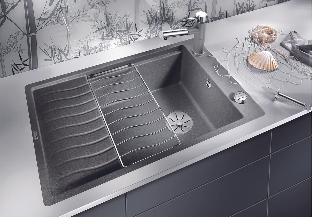 Granitový drez Blanco ELON XL 6 S F biela s excentrom a mřížkou