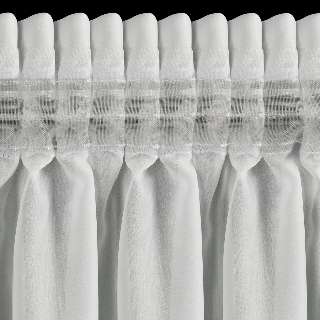 ZÁCLONA NA PÁSKE EVA MINGE ROSES, SADA 2KS 140X270 CM BIELA