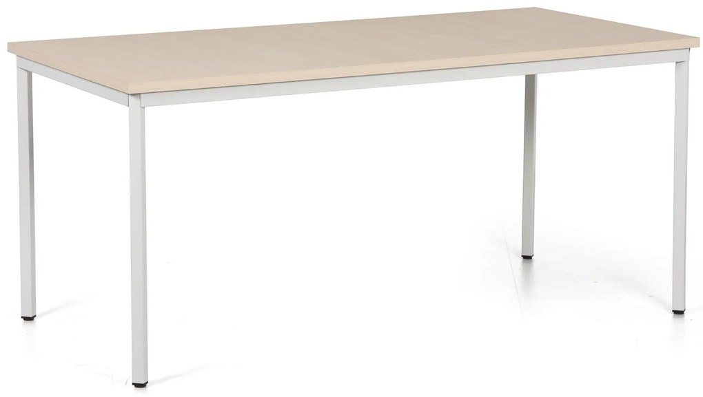 Jedálenský stôl TRIVIA, sivá podnož, 160x80 cm, breza