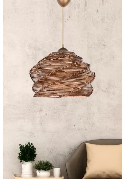 Luster na lanku RUCHE 1xE27/60W/230V ratan