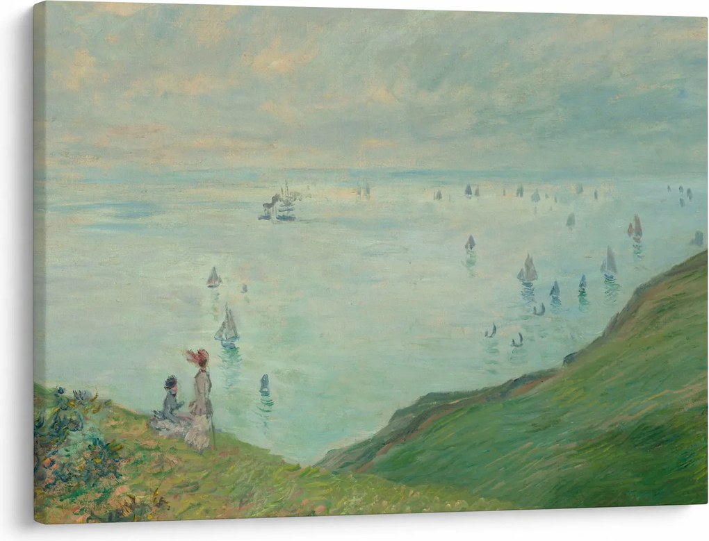 Obraz - Henri Fantin-Latour, Cliffs at Pourville, reprodukcia (70x50 cm)