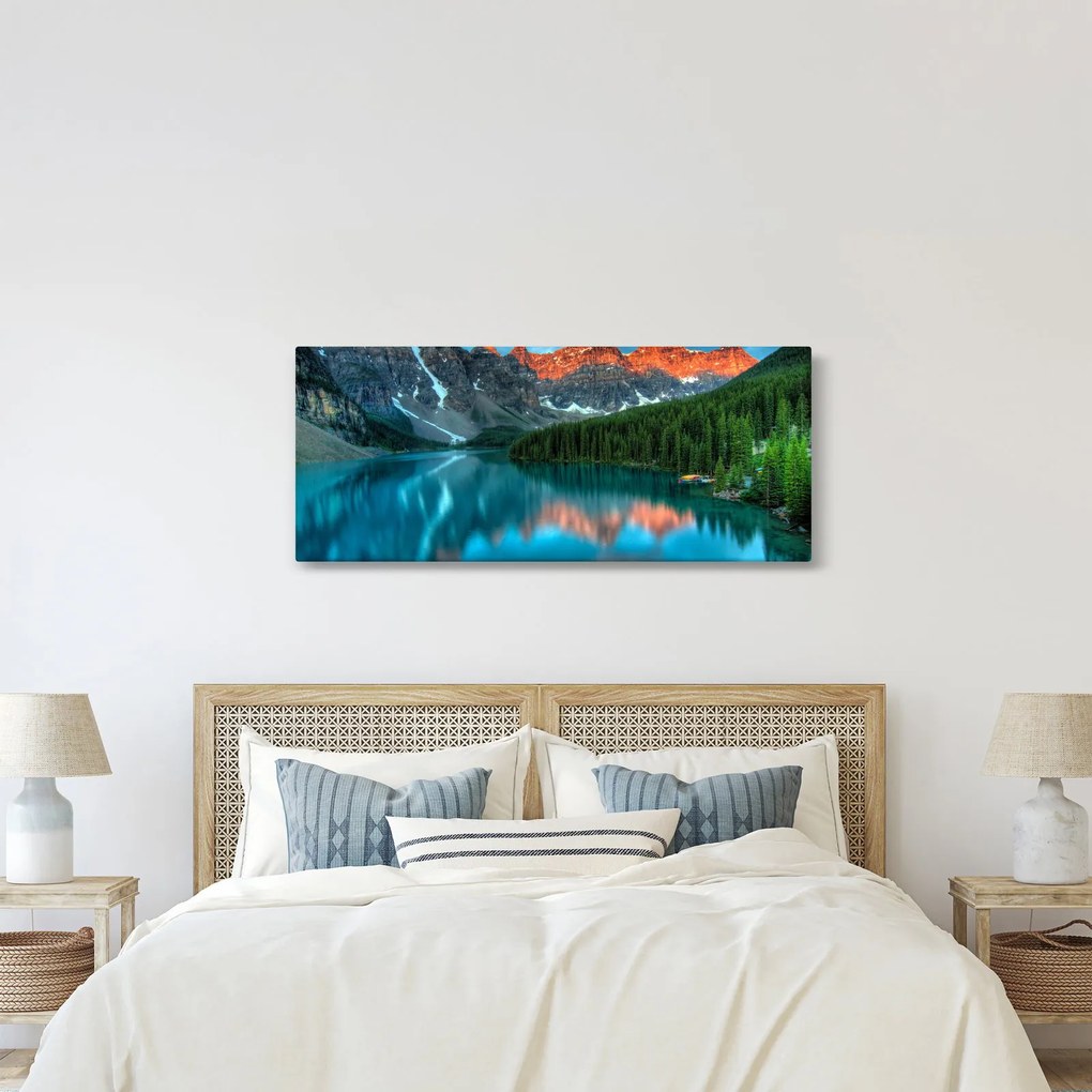 Obraz tyrkysového jazera (120x50 cm)