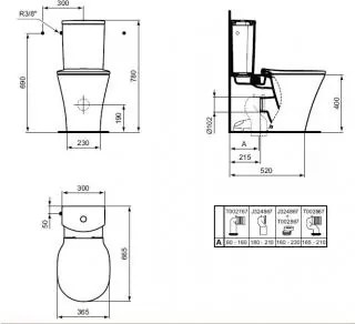 Ideal Standard Connect Air WC kombi misa Aquablade E013701