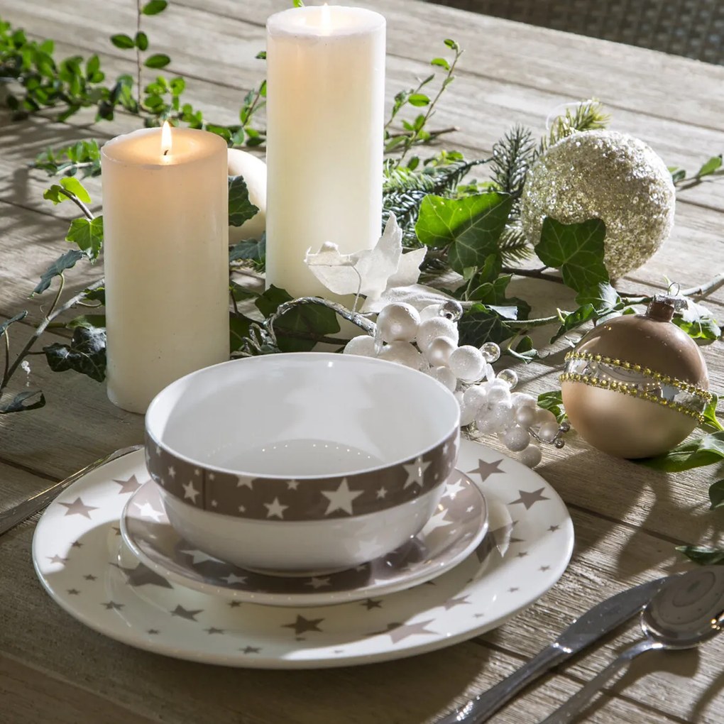 DEKORAČNÝ KERAMICKÝ TANIER CARLO 01 17CM HVIEZDY