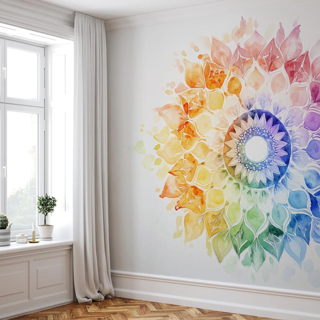 Fototapeta - Dúhová mandala (147x102 cm)