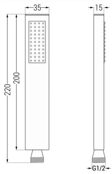 Sprchová súprava podomietková MEXEN CUBE DR02 25 cm čierna