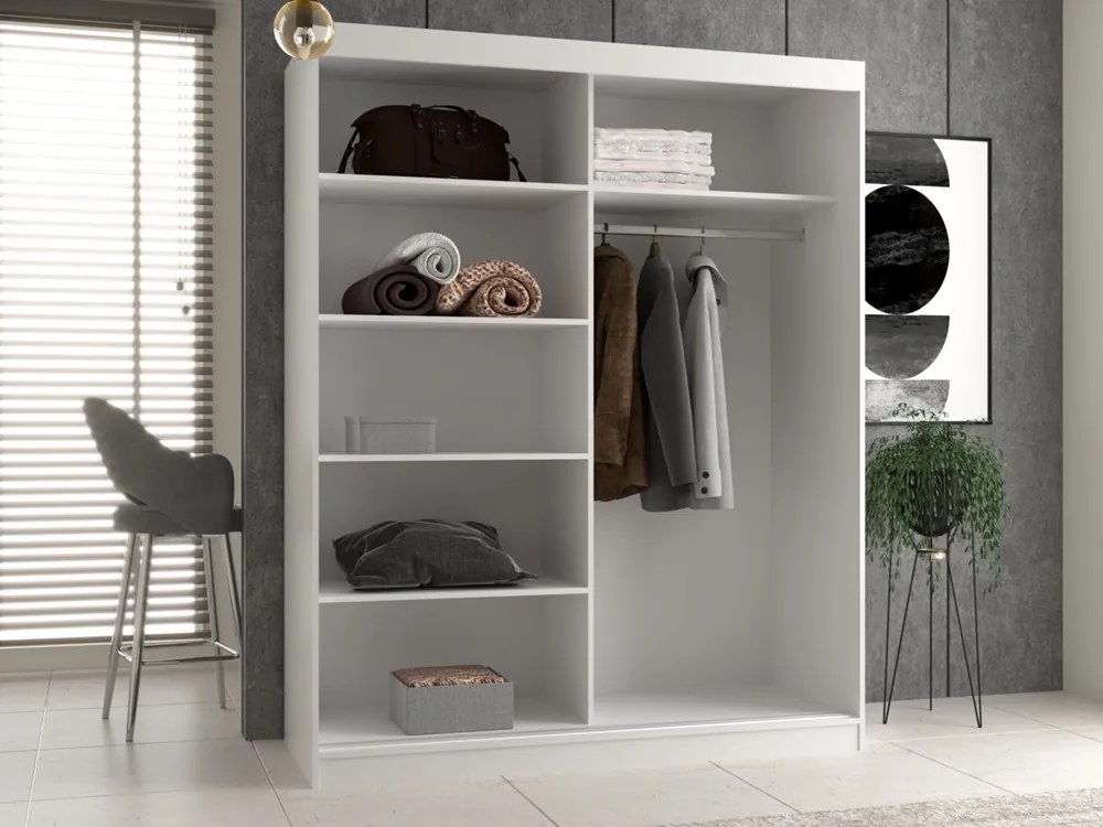 Šatní skříň se zrcadlem Iga 160 cm dub Sonoma II