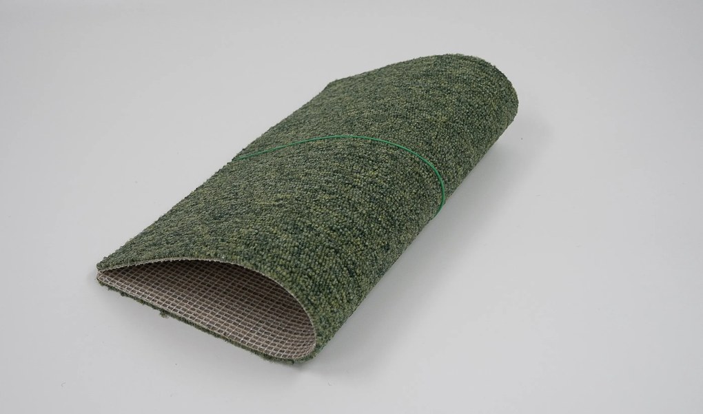 Associated Weavers, Koberec metráž Medusa 21, na mieru, šíře 4m, zelená, ab (mriežka), chodba / predsieň