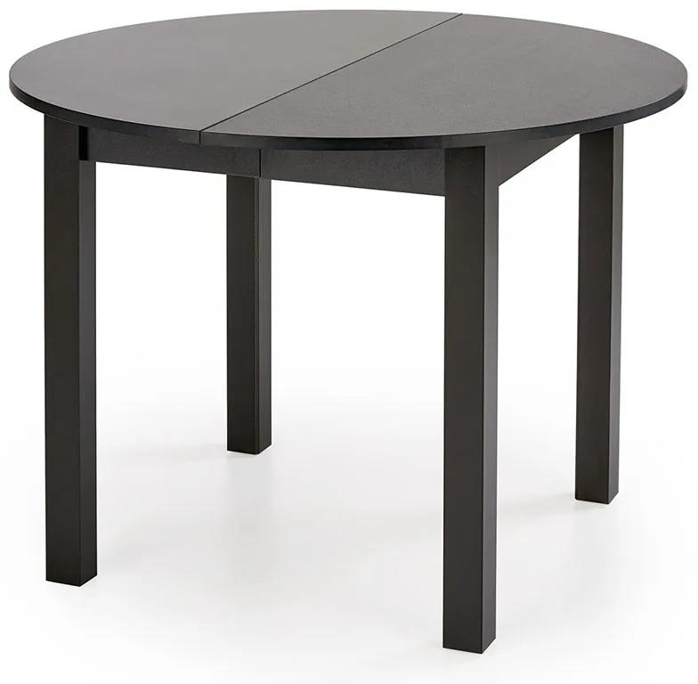 Rozkladací okrúhly stôl 102 Neryt - Čierny