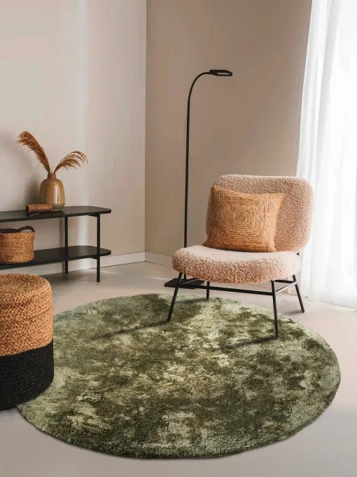Koberec Elle Decoration COSY Calida zelený kruh