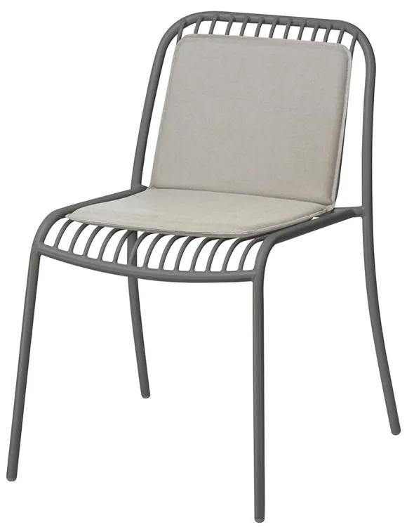 Blomus Vonkajší sedák s opierkou na stoličku YUA 66x39 cm sivý