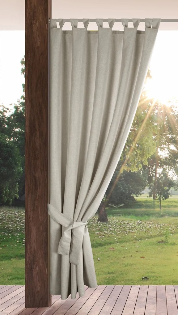 ZÁHRADNÝ VODEODOLNÝ ZÁVES NA PÚTKACH GARDEN 155X240 CM BÉŽOVÁ